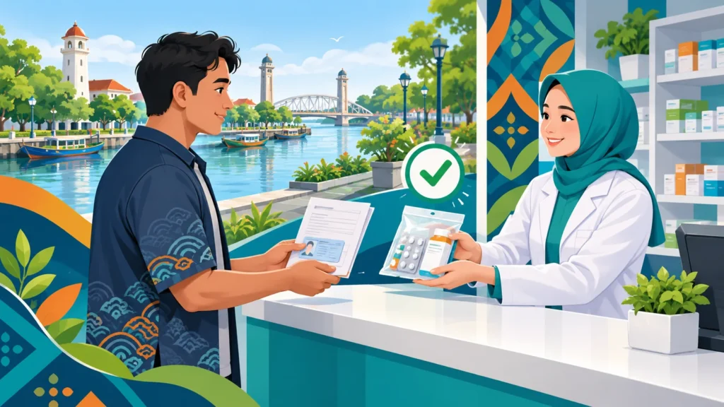 Ilustrasi persiapan pengambilan obat Program Rujuk Balik di apotek